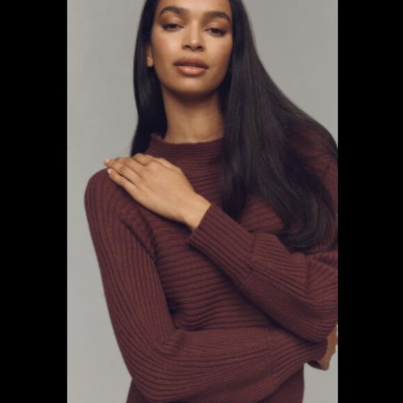 Brand New By Anthropologie Long-Sleeve Slim Sweater Midi Dress - Picture 2 of 7